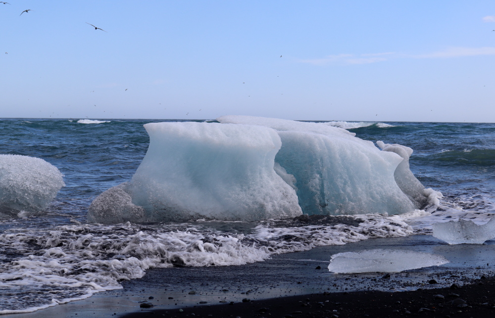 ice blocks on shore [313 kb]